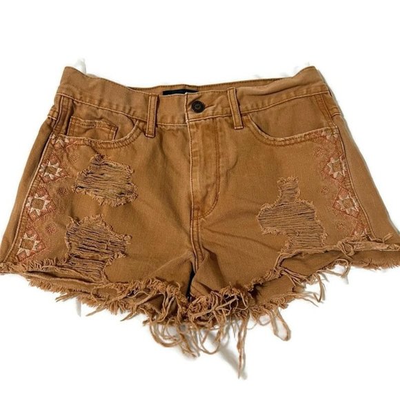 HOLLISTER SHORT HIGH RISE BROWN SIZE 3 /W26(SALE) - Picture 1 of 14